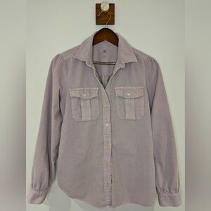GAP Lilac Corduroy Button-up Long sleeve Shirt